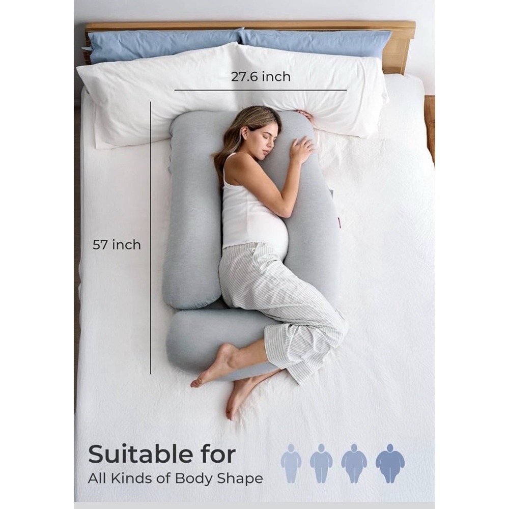 MomCozy Full Body Length Maternity Pillow Pregnancy Support Pillow U shape